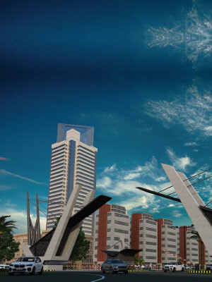 Artist's rendering of the Waterfront District